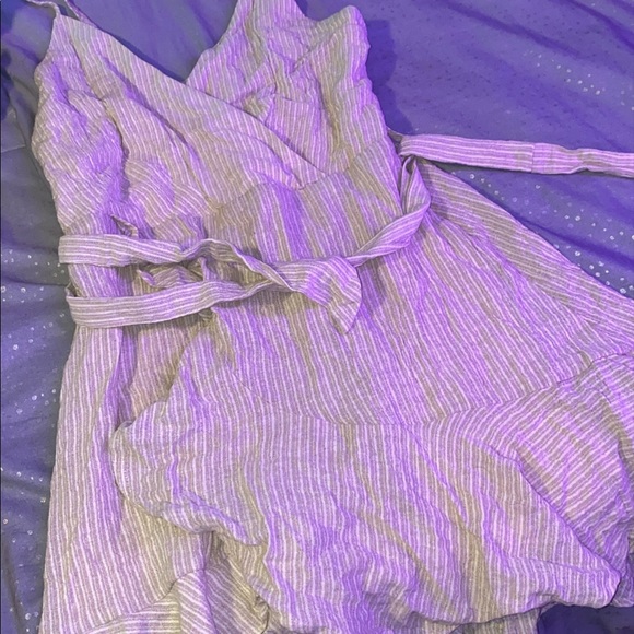 Mini ruffle dress with stripes - Picture 1 of 1